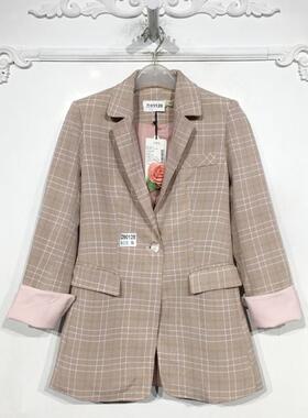 乔系列 D90128 时尚西装外套品牌女装折扣颦薪