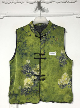 容系列 YB000646 时尚国风新中式马夹品牌女装折扣颦薪