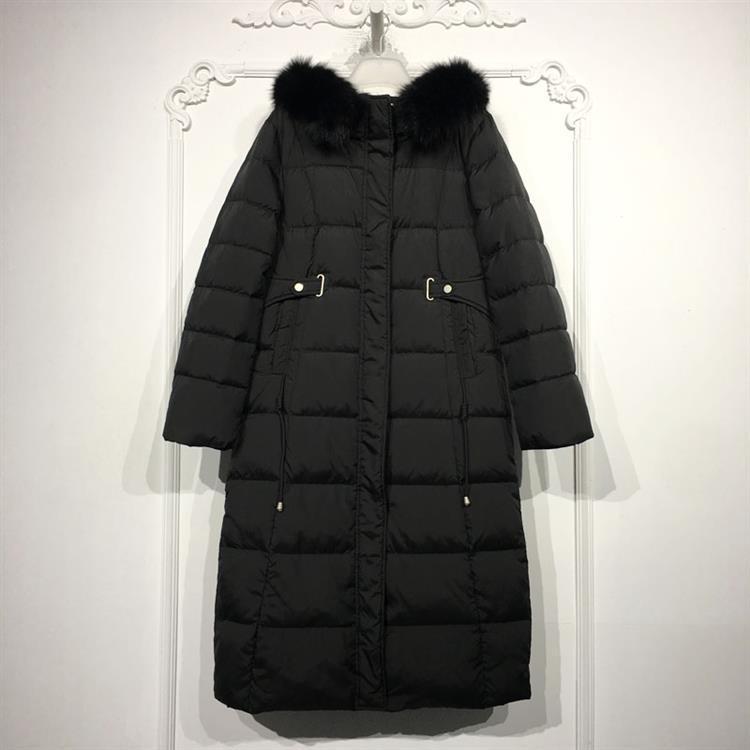 N系列 8067S265 时尚真毛领长款羽绒服品牌女装折扣颦薪