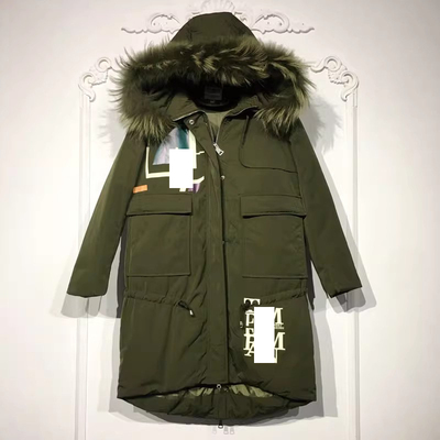 潮系列 8279S076 时尚真毛领羽绒服品牌女装折扣颦薪