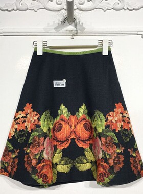 欧系列 8154S245 时尚毛呢半身裙品牌女装折扣颦薪