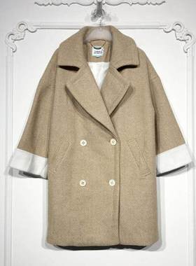 衣PTC系列旗下盛F系列 8274S155 时尚毛呢外套品牌女装折扣颦薪