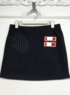 N系列 8137S064 时尚毛呢短裙品牌女装折扣颦薪