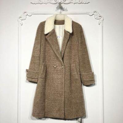 西树系列 8275S085 时尚羊毛黄金貂外套品牌女装折扣颦薪