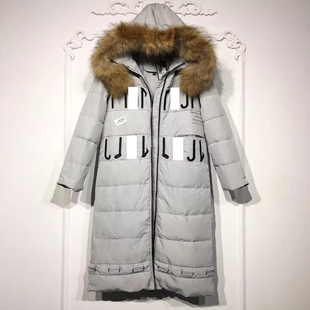 真毛领羽绒服品牌女装 时尚 折扣颦薪 8279S277 潮系列