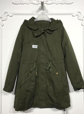 潮系列 8176S040 时尚长款棉服品牌女装折扣颦薪