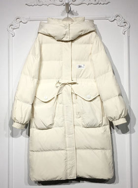 潮系列 LM07956 时尚长款羽绒服品牌女装折扣颦薪