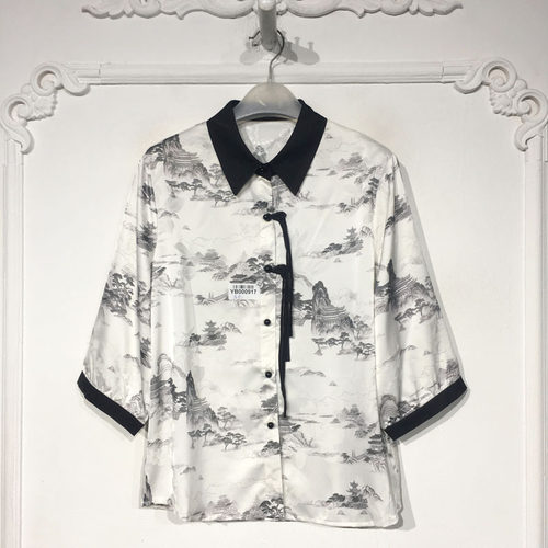 容悦 YB000917 时尚国风新中式衬衫品牌女装折扣颦薪