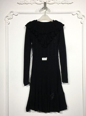 欧系列 8191S083 时尚针织连衣裙品牌女装折扣颦薪