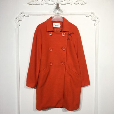 乔系列 8127S077 时尚毛呢外套品牌女装折扣颦薪