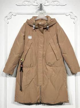 N系列 D90347 时尚长款羽绒服品牌女装折扣颦薪