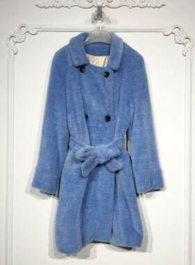 西树系列 8282S206 时尚仿貂绒外套品牌女装折扣颦薪