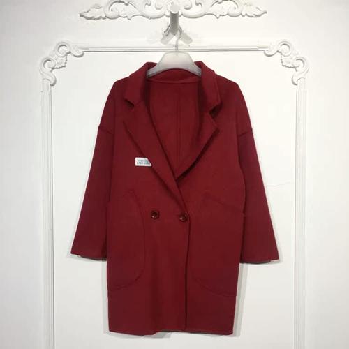 容系列 8151S069 时尚双面呢毛呢外套品牌女装折扣颦薪
