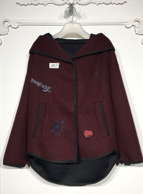 潮系列 LM05773 时尚毛呢外套品牌女装折扣颦薪