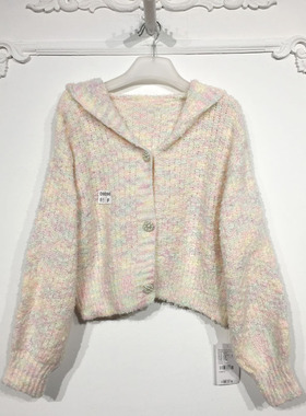 潮系列 D98390 时尚针织开衫品牌女装折扣