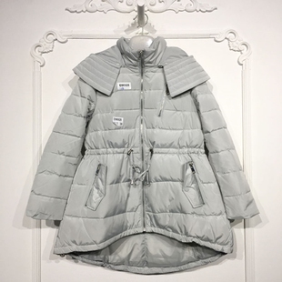 羽绒服品牌女装 潮系列 长款 时尚 折扣颦薪 D96925