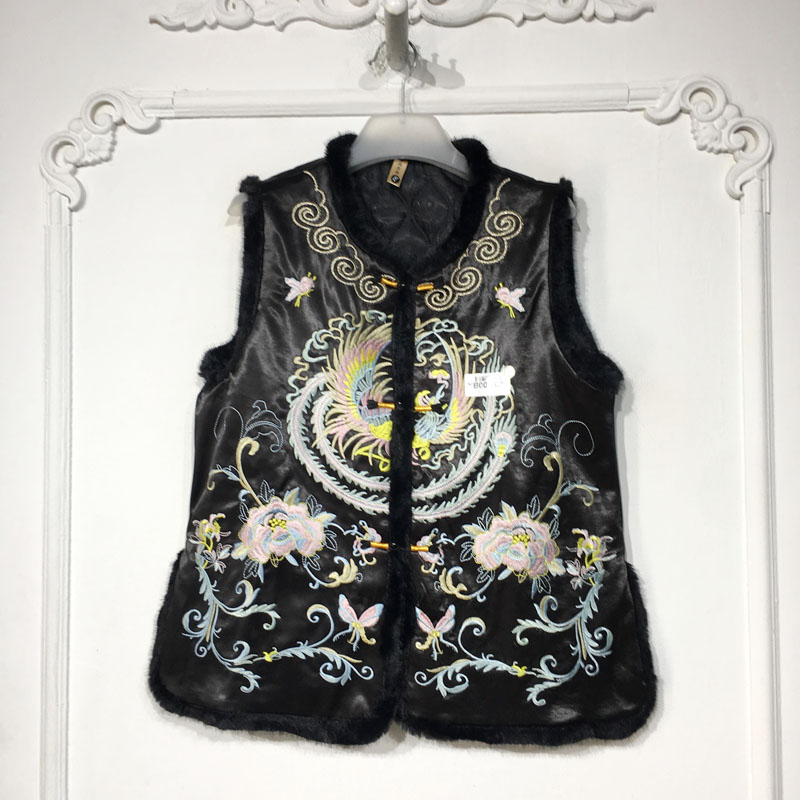 容系列 YB000621 时尚国风新中式棉马夹品牌女装折扣颦薪