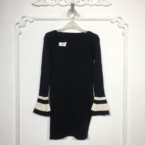 桑系列 8096S007 时尚针织连衣裙品牌女装折扣颦薪