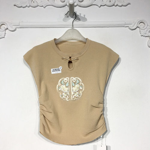 容悦 8337S165 时尚国风新中式针织衫品牌女装折扣颦薪