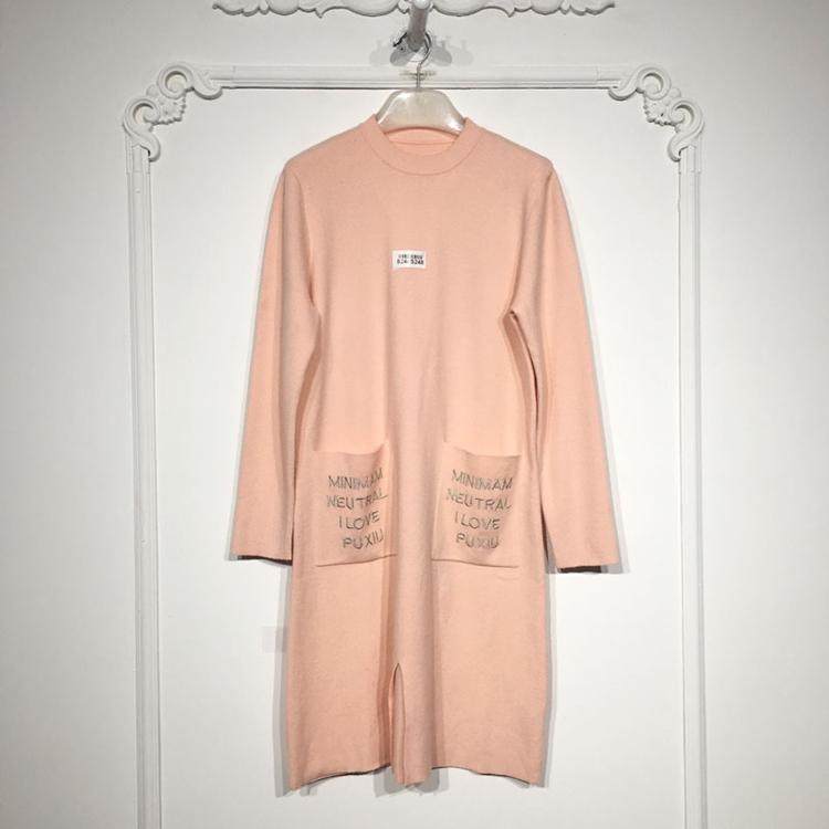 N系列 8244S248 时尚针织连衣裙品牌女装折扣颦薪