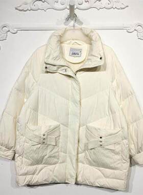 潮系列 8029S164 时尚中长款羽绒服品牌女装折扣颦薪