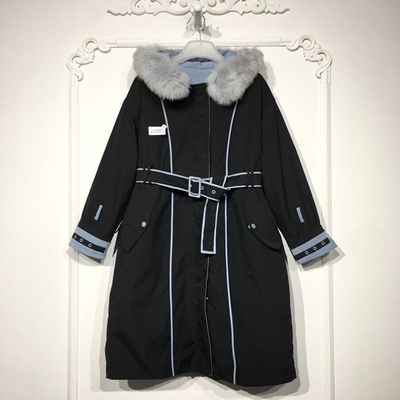 潮系列 8279S078 时尚真毛领羽绒服品牌女装折扣颦薪