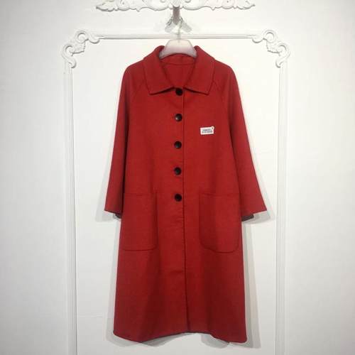 容系列 8151S036 时尚双面呢毛呢外套品牌女装折扣颦薪