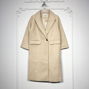 潮系列 8278S178 时尚毛呢外套品牌女装折扣颦薪