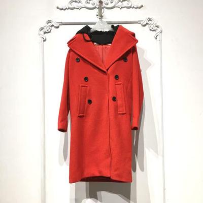 欧系列 D82726 时尚长款毛呢外套品牌女装折扣颦薪