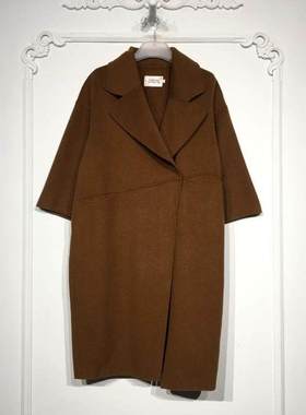 潮系列 8278S196 时尚羊毛双面呢毛呢外套品牌女装折扣颦薪