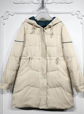 GP系列 8043S143 时尚长款羽绒服品牌女装折扣颦薪