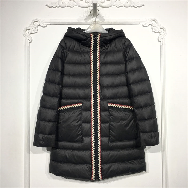 欧系列 8129S019 时尚长款羽绒服品牌女装折扣颦薪