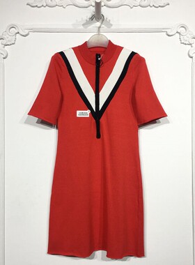潮系列 8204S208 时尚针织连衣裙品牌女装折扣颦薪