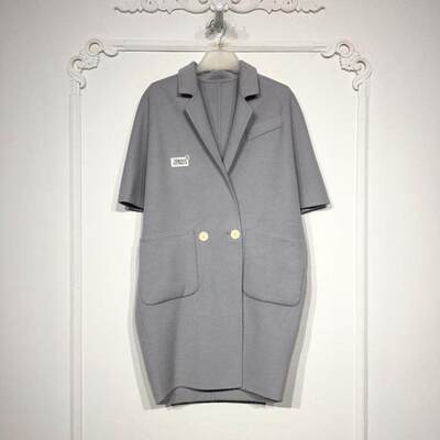 潮系列 8278S212 时尚羊毛双面呢毛呢外套品牌女装折扣颦薪