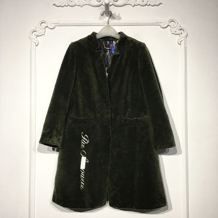 西树系列 8275S045 时尚羊毛羊剪绒外套品牌女装折扣颦薪