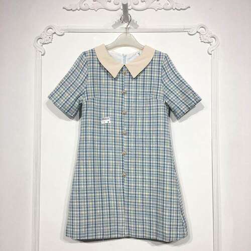 潮系列 D92425 时尚连衣裙品牌女装折扣颦薪