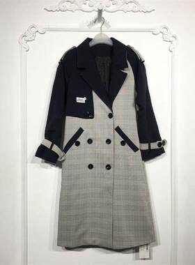 乔系列 8014S002 时尚风衣外套品牌女装折扣颦薪