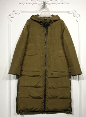 潮系列 8129S093 时尚长款羽绒服品牌女装折扣颦薪