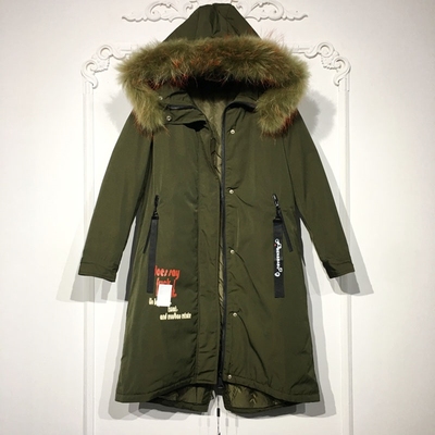 潮系列 8279S008 时尚真毛领羽绒服品牌女装折扣颦薪