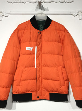 欧旗下T系列 LM09445 时尚两面穿羽绒服品牌男装折扣颦薪