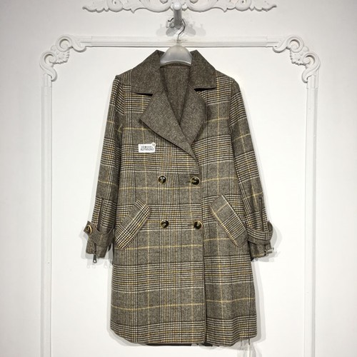 潮系列 8278S262 时尚毛呢外套品牌女装折扣颦薪