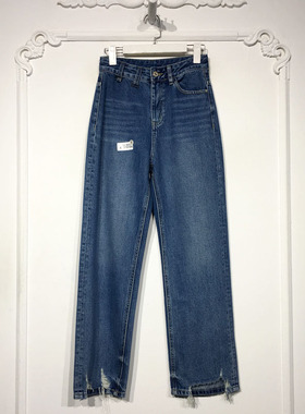 容系列 8331S154 时尚牛仔长裤品牌女装折扣颦薪