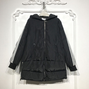 羽绒服品牌女装 潮系列 长款 时尚 折扣颦薪 D86329