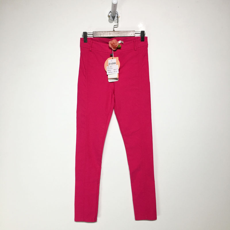 潮系列 Z01-A00404 时尚九分裤品牌女装折扣靓