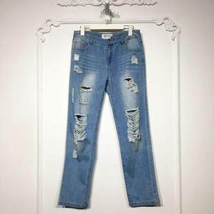 品牌女装 秋Y系列 牛仔长裤 时尚 折扣颦薪 8300S148