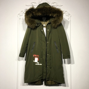 真毛领羽绒服品牌女装 时尚 折扣颦薪 8279S050 潮系列