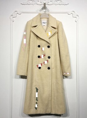 M系列 8150S097 时尚颗粒绒毛呢外套品牌女装折扣颦薪