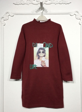 唯W系列 8164S157 时尚针织连衣裙品牌女装折扣颦薪