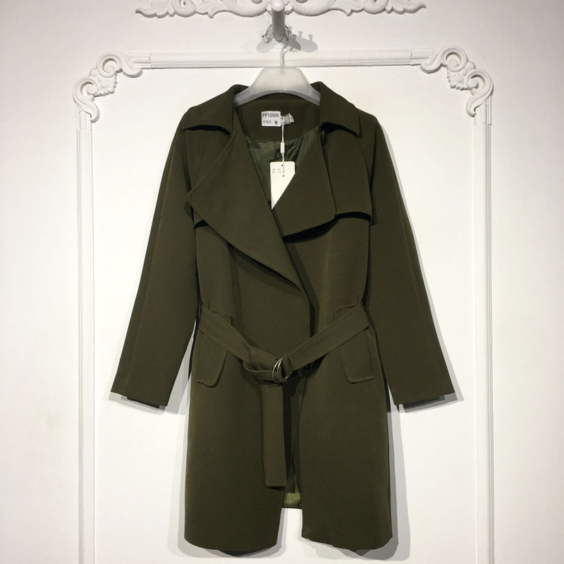 米AD系列 PF12500 时尚风衣外套品牌女装折扣馨薪