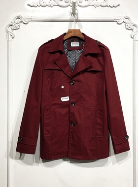 潮系列 D77002 时尚风衣外套品牌男装折扣馨